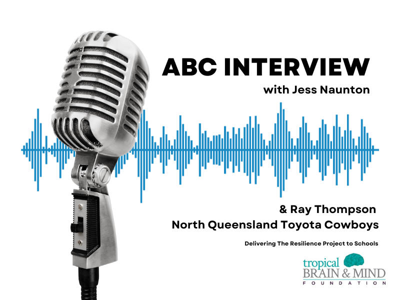 microphone to indicate abc interview with jess naunton and ray thompson north queensland toyota cowboys about the resilience project